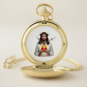 Sacred Heart Jesus Vintage Engraving Faith Shirt ( Pocket Watch