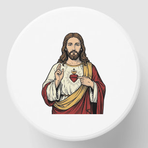 Sacred Heart Jesus Vintage Engraving Vector Art_1 Mini Candle Favors