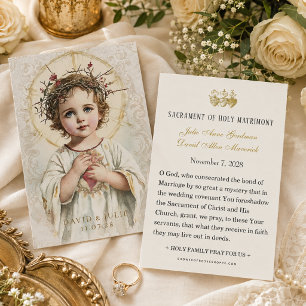 Sacred Heart Jesus Wedding Prayer Card
