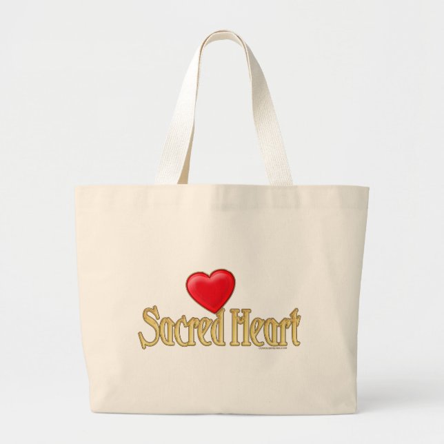Sacred Heart Large Tote Bag (Front)
