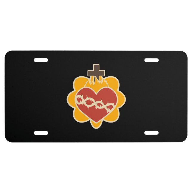 Sacred Heart License Plate (Front)