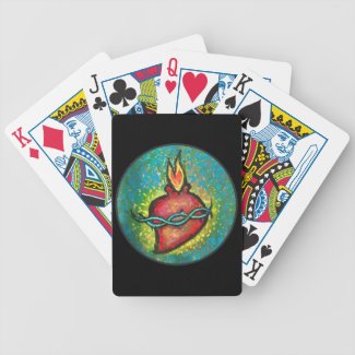 Sacred Heart Melissa Campagnoli Bicycle Playing Cards