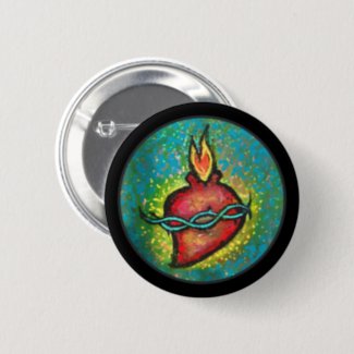 Sacred Heart Melissa Campagnoli Button