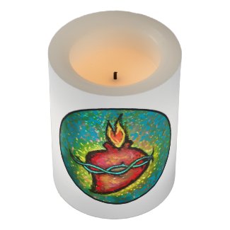 Sacred Heart Melissa Campagnoli Flameless Candle