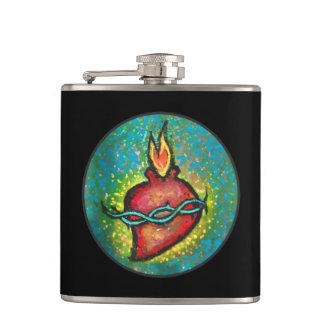 Sacred Heart Melissa Campagnoli Flask