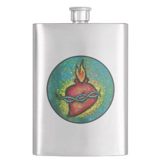 Sacred Heart Melissa Campagnoli Flask