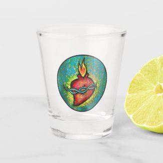 Sacred Heart Melissa Campagnoli Shot Glass