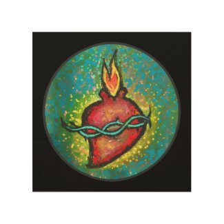 Sacred Heart Melissa Campagnoli Wood Print