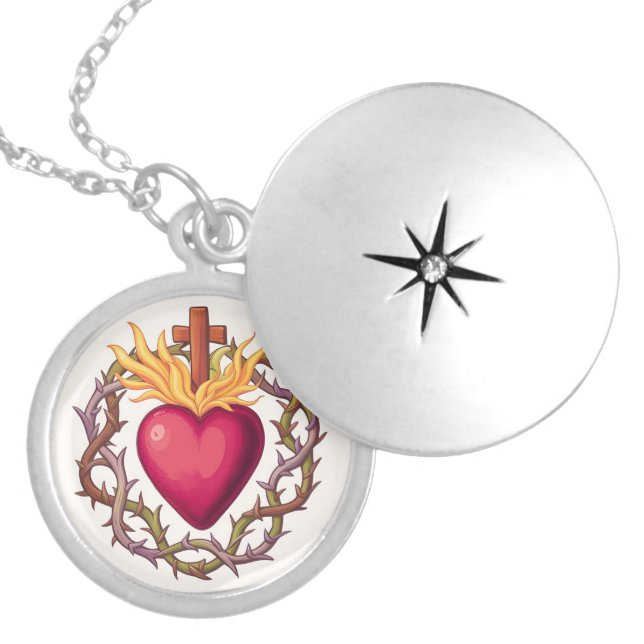 Sacred Heart necklace during, pendant necklace (Front)