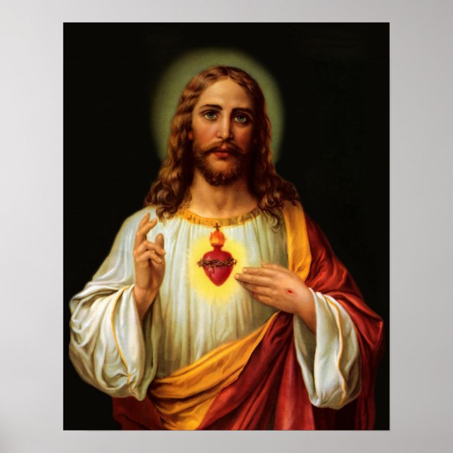 Sacred Heart of Jesus 2 Print Poster (Front)