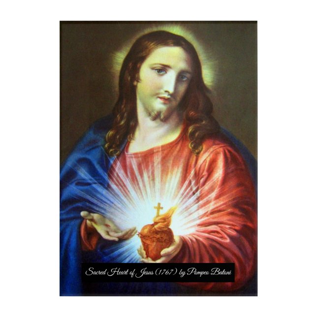Sacred Heart of Jesus Acrylic Print (Front)