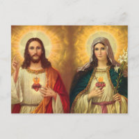 Sacred Heart of Jesus and Virgin Mary