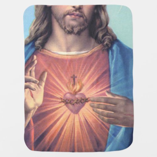 Sacred Heart Of Jesus Baby Blanket