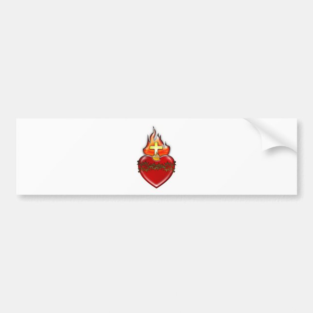 Sacred Heart of Jesus Bumper Sticker (Front)