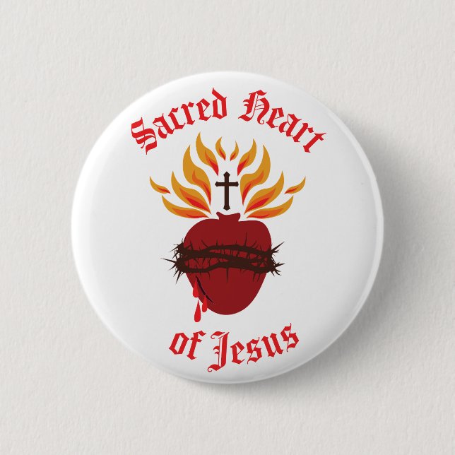 Sacred Heart of Jesus Button (Front)
