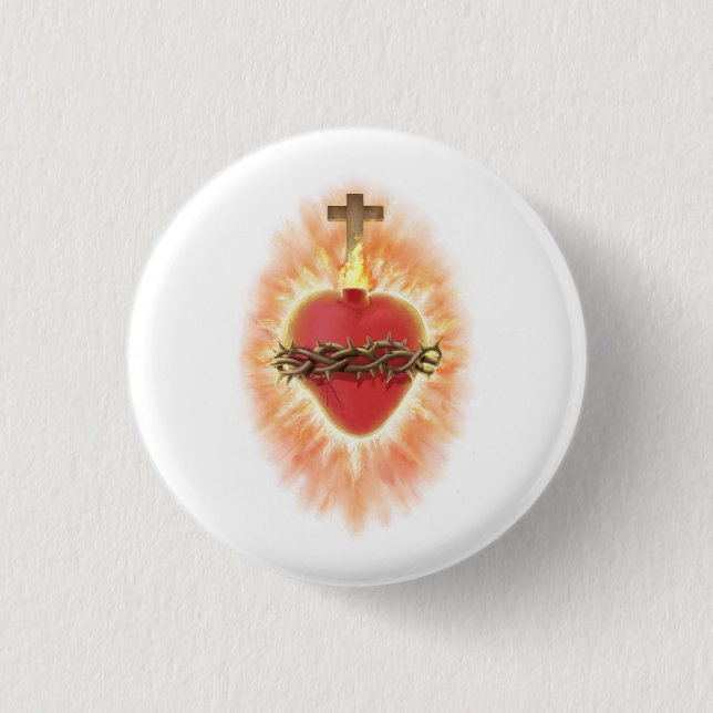 Sacred Heart of Jesus  Button (Front)