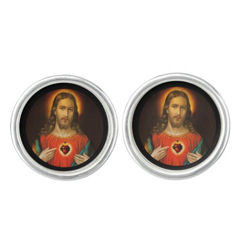 Sacred Heart of Jesus c1899 Cufflinks