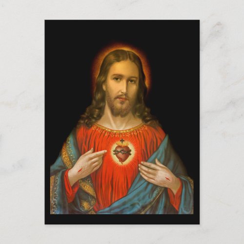 Sacred Heart of Jesus c1899 Germany Postcard