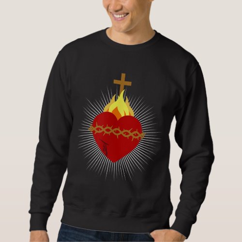 Sacred Heart Of Jesus Catholic Devotion Christian Sweatshirt