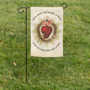 Sacred Heart of Jesus Catholic Devotion Garden Flag