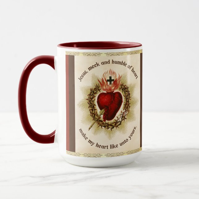 Sacred Heart of Jesus Catholic Devotion Mug (Left)
