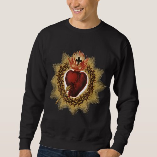 Sacred Heart of Jesus Catholic Devotion Sweatshirt