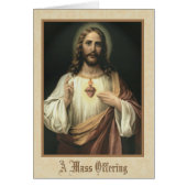 Sacred Heart of Jesus Catholic Mass Offering Card (Front)