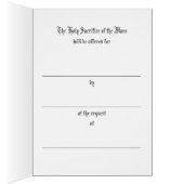 Sacred Heart of Jesus Catholic Mass Offering Card (Inside (Right))