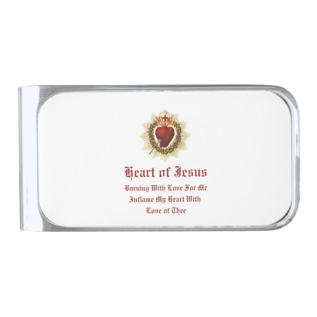 Sacred Heart of Jesus Catholic Money Clip (Front)