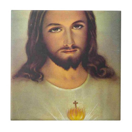 Sacred Heart of Jesus Ceramic Tile