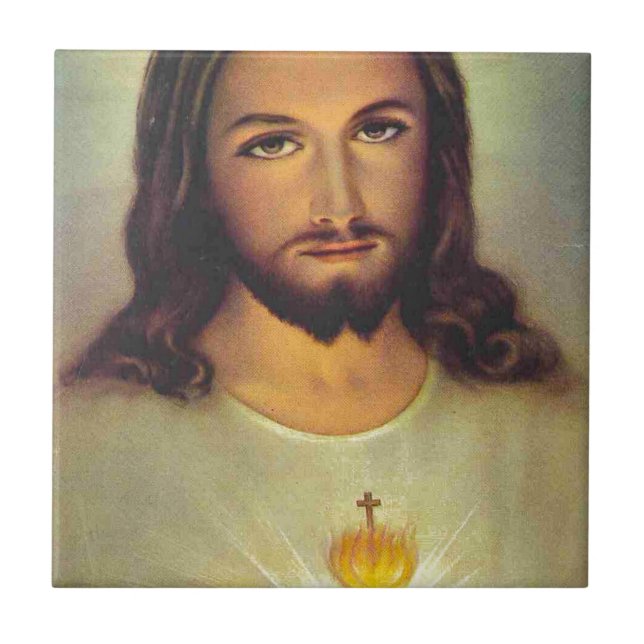 Sacred Heart of Jesus Ceramic Tile (Front)