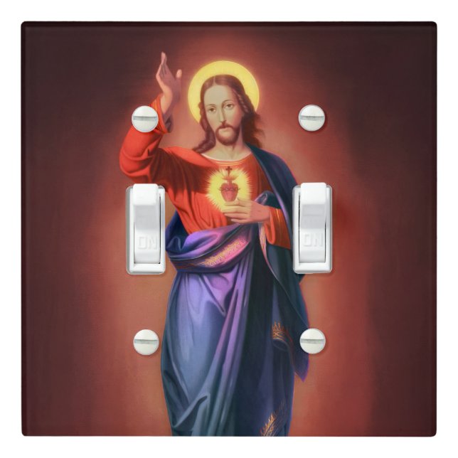Sacred Heart of Jesus Christ Light Switch Cover (In Situ)