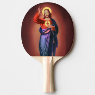 Sacred Heart of Jesus Christ Ping Pong Paddle