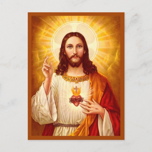 Sacred Heart of Jesus Christ Postcard (Front)