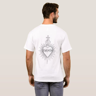 Sacred Heart of Jesus - Christian Line Art T-Shirt