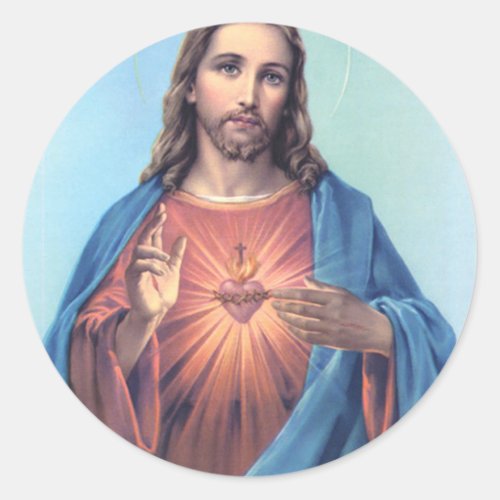 Sacred Heart Of Jesus Classic Round Sticker