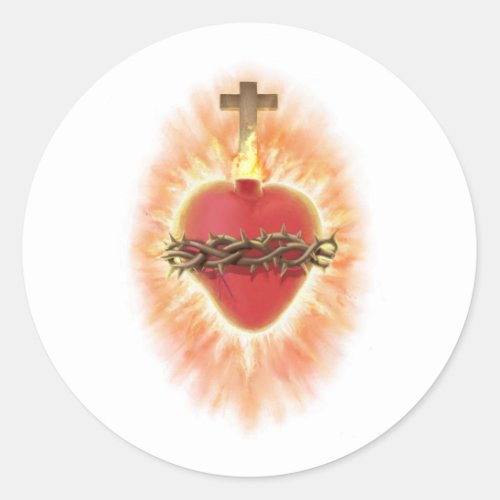 Sacred Heart of Jesus Classic Round Sticker