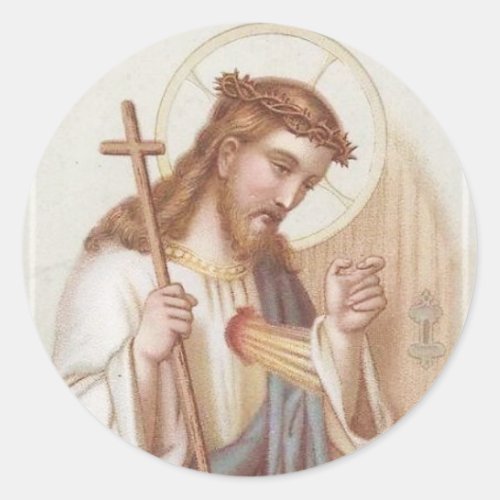 Sacred Heart of Jesus Classic Round Sticker