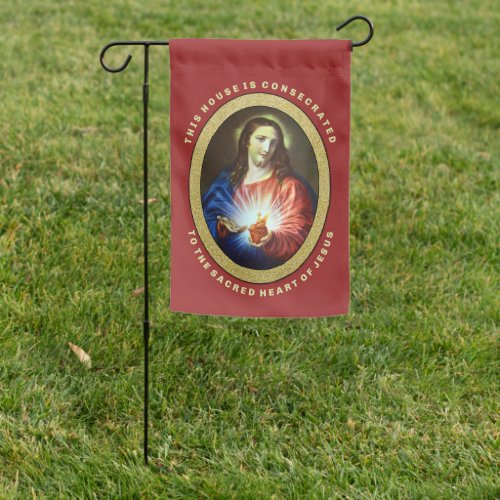 Sacred Heart of Jesus Consecration Garden Flag