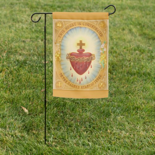 Sacred Heart of Jesus Consecration Garden Flag
