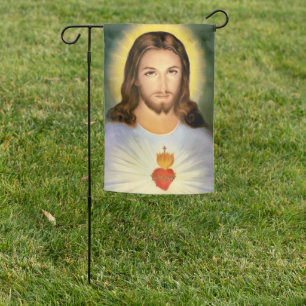 Sacred Heart of Jesus Customizable House Flag