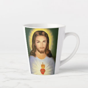 Sacred Heart of Jesus Customizable Latte Mug