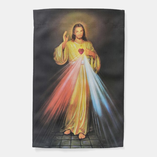 Sacred Heart of Jesus Divine Mercy Garden Flag (Front)