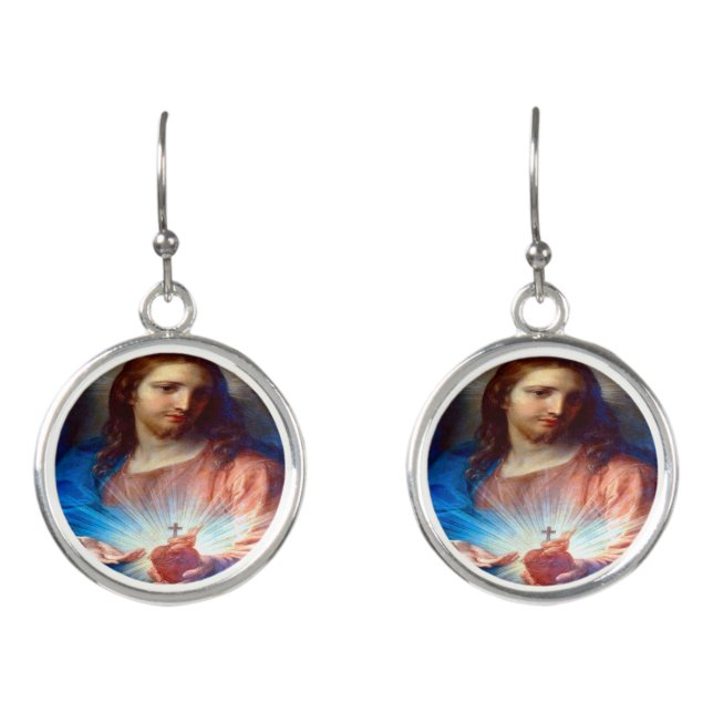 Sacred Heart of Jesus Earrings (Front)