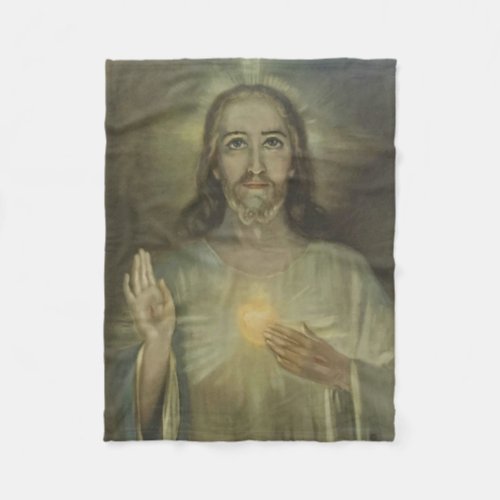 Sacred Heart of Jesus Enthronement Fleece Blanket