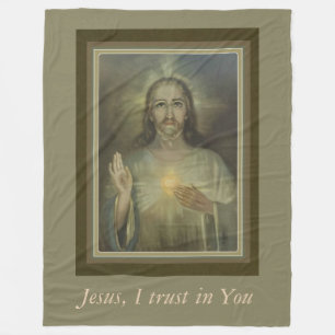 Sacred Heart of Jesus Enthronement Fleece Blanket