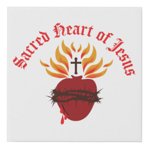 Sacred Heart of Jesus Faux Canvas Print