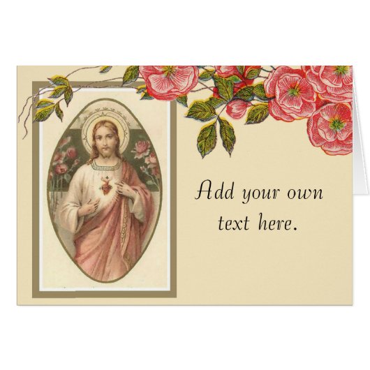 Sacred Heart of Jesus Floral Border (Front Horizontal)