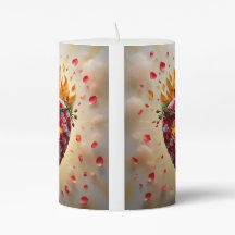 Sacred Heart of Jesus Floral Mosaic Prayer Candle