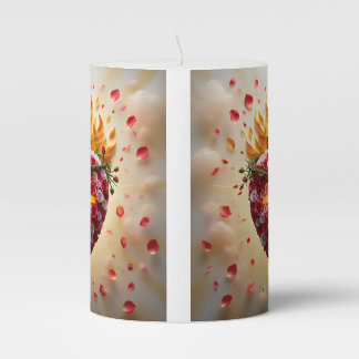 Sacred Heart of Jesus Floral Mosaic Prayer Candle